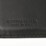 BOTTEGAVENETA ボッテガヴェネタ イントレチャート  黒 ユニセックス レザー 二つ折り財布 Aランク 中古 銀蔵