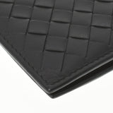 BOTTEGAVENETA ボッテガヴェネタ イントレチャート  黒 ユニセックス レザー 二つ折り財布 Aランク 中古 銀蔵