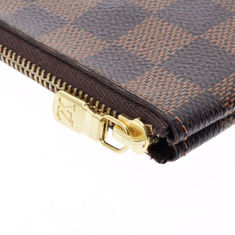 LOUIS VUITTON ルイヴィトン ダミエ ポシェットクレ  ブラウン N62658 ユニセックス ダミエキャンバス コインケース Bランク 中古 銀蔵