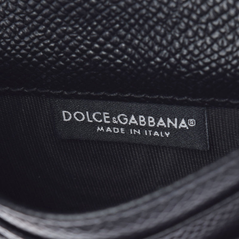 Dolce Gabbana ドルチェ&ガッバーナ カードケース 黒/灰 ユニセックス レザー カードケース Aランク 中古 銀蔵