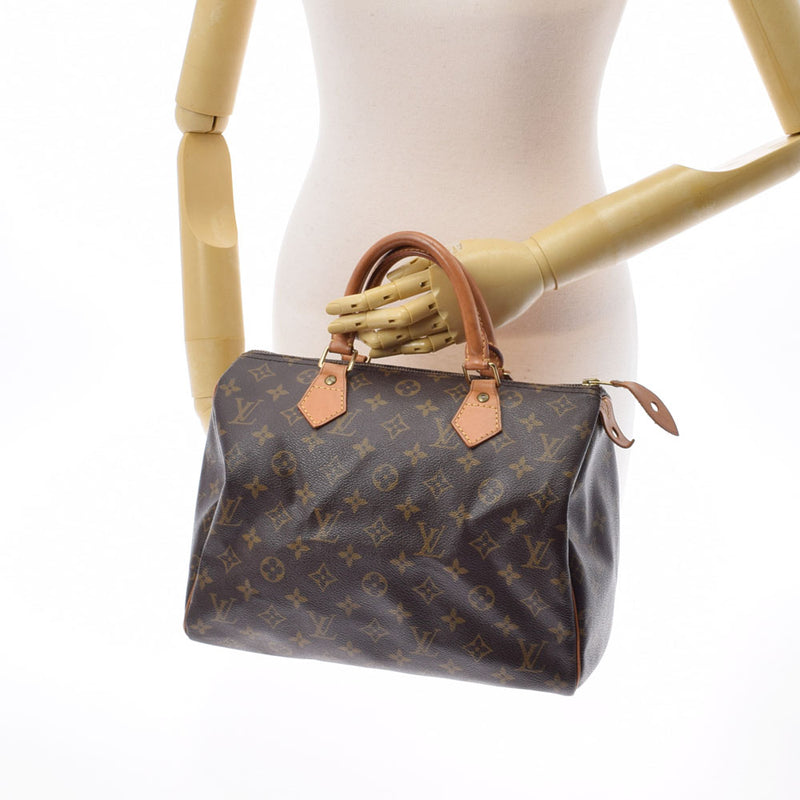 LOUIS VUITTON ルイヴィトン モノグラム スピーディ30 ブラウン M41526 レディース モノグラムキャンバス ハンドバッグ Bランク 中古 銀蔵