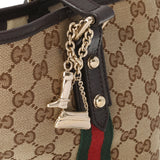 GUCCI グッチ ミニトート  ベージュ/茶 ゴールド金具 139261 レディース GGキャンバス レザー ハンドバッグ ABランク 中古 銀蔵