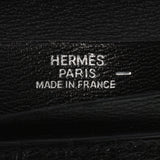 HERMES エルメス ベアンコンパクト 黒 シルバー金具 □G刻印(2003年頃) ユニセックス リザード 二つ折り財布 Aランク 中古 銀蔵