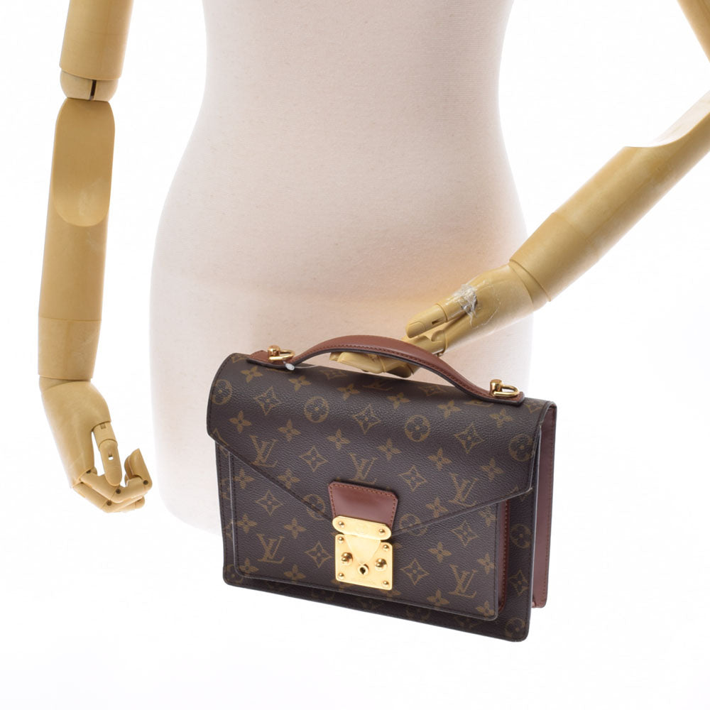 ルイヴィトンモンソー 2WAYバッグ 14145 ブラウン ユニセックス モノグラムキャンバス ビジネスバッグ M51185 LOUIS VUITTON  中古 – 銀蔵オンライン