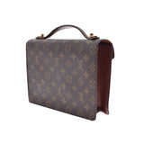 LOUIS VUITTON ルイヴィトン モノグラム モンソー 2WAYバッグ ブラウン M51185 ユニセックス モノグラムキャンバス ビジネスバッグ ABランク 中古 銀蔵