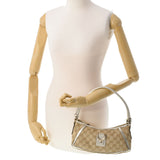 GUCCI グッチ アクセサリーポーチ ハンドバッグ ベージュ/シルバー 130939 レディース GGキャンバス レザー セミショルダーバッグ ABランク 中古 銀蔵