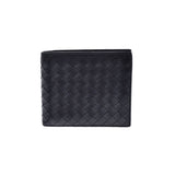 BOTTEGAVENETA ボッテガヴェネタ イントレチャート 二ツ折 黒 113993V46511000 メンズ レザー 札入れ Bランク 中古 銀蔵