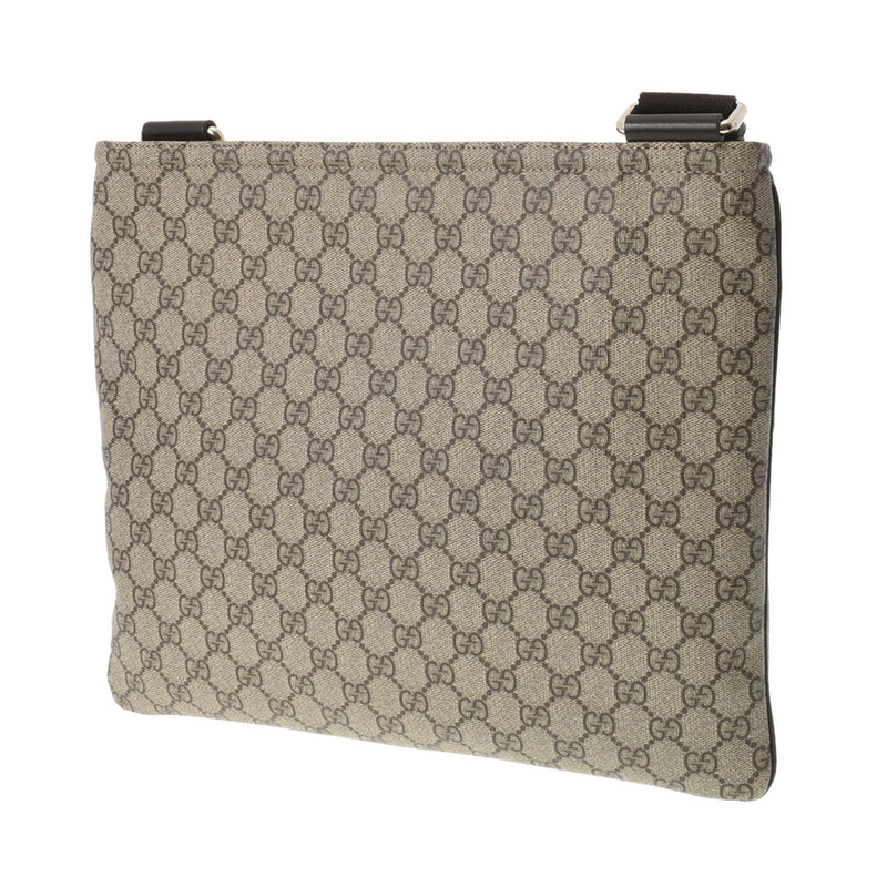 グッチGG柄 ベージュ メンズ PVC ショルダーバッグ 201446 GUCCI 中古