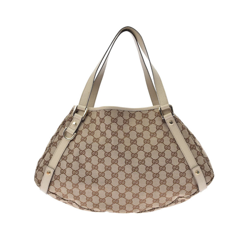 グッチ ベージュ/アイボリー レディース GGキャンバス ハンドバッグ