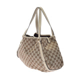 GUCCI グッチ ベージュ/アイボリー 130736 レディース GGキャンバス レザー ハンドバッグ Aランク 中古 銀蔵