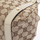 GUCCI グッチ ベージュ/アイボリー 130736 レディース GGキャンバス レザー ハンドバッグ Aランク 中古 銀蔵