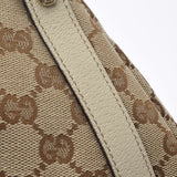 GUCCI グッチ ベージュ/アイボリー 130736 レディース GGキャンバス レザー ハンドバッグ Aランク 中古 銀蔵