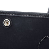 HERMES エルメス ガーデンパーティ PM 黒 □L刻印(2008年頃) ユニセックス キャンバス ハンドバッグ ABランク 中古 銀蔵