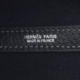 HERMES エルメス ガーデンパーティ PM 黒 □L刻印(2008年頃) ユニセックス キャンバス ハンドバッグ ABランク 中古 銀蔵