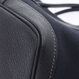 HERMES エルメス ガーデンパーティ PM 黒 □L刻印(2008年頃) ユニセックス キャンバス ハンドバッグ ABランク 中古 銀蔵