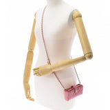 CHANEL シャネル マトラッセ バレンタイン チェーン ピンク ゴールド金具 レディース ラムスキン ショルダーバッグ ABランク 中古 銀蔵