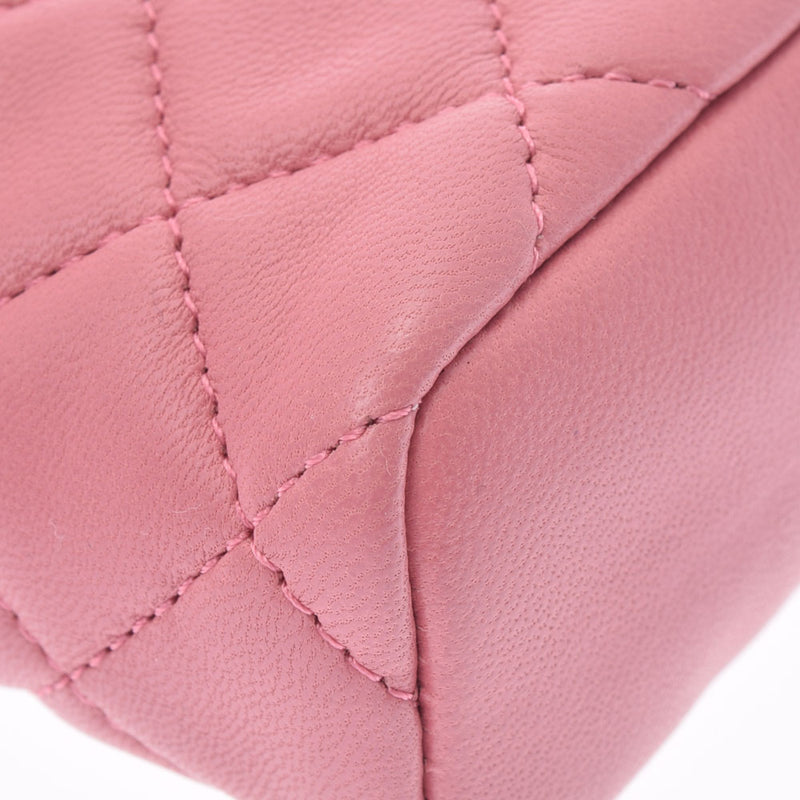 CHANEL シャネル マトラッセ バレンタイン チェーン ピンク ゴールド金具 レディース ラムスキン ショルダーバッグ ABランク 中古 銀蔵