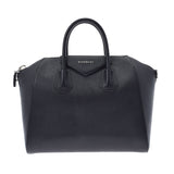 GIVENCHY ジバンシー アンティゴナ ミディアム 2wayバッグ 黒 シルバー金具  BB05118012-001 レディース ゴートスキン ハンドバッグ ABランク 中古 銀蔵