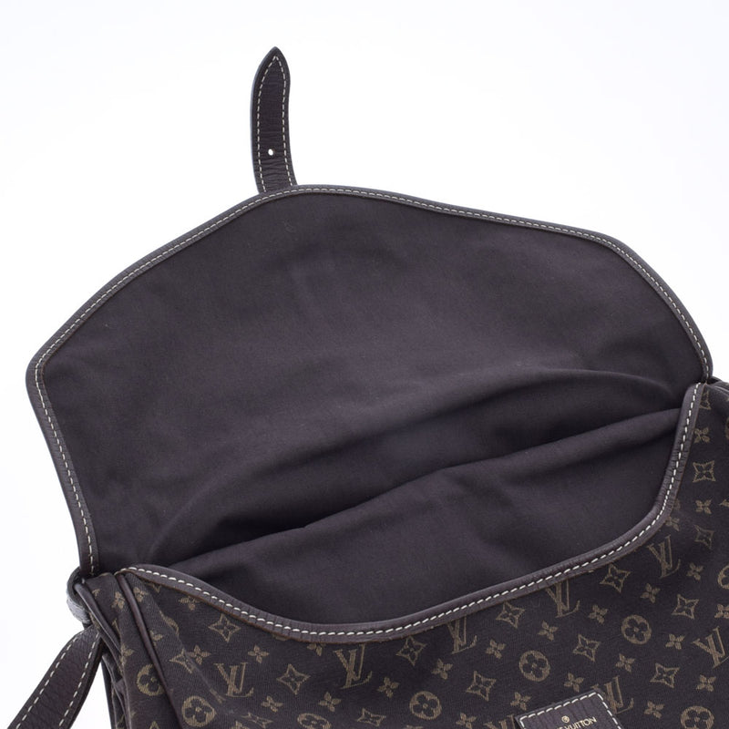 LOUIS VUITTON ルイヴィトン モノグラムミニ ラン ソミュール30 エベヌ M95227 レディース モノグラムミニキャンバス ショルダーバッグ Bランク 中古 銀蔵