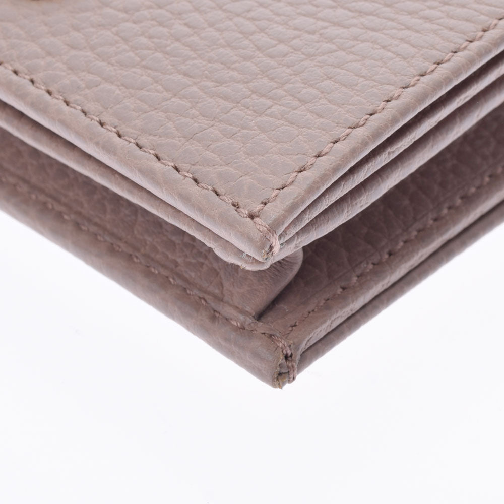 グッチGGマーモント ピンクベージュ系 ゴールド金具 レディース レザー