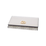 GUCCI グッチ GGマーモント ベージュ GP金具 474748 レディース レザー カードケース Aランク 中古 銀蔵