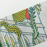 HERMES エルメス ツイリー ANIMAPOLIS ブラン/ヴェール/ローズ レディース シルク100％ スカーフ Aランク 中古 銀蔵