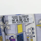 HERMES エルメス ツイリー LA MAISON DES CARRES ブルーパール/ブルー/ジョーヌドール レディース シルク100％ スカーフ Aランク 中古 銀蔵
