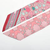 HERMES エルメス ツイリー TAPIS PERSANS ペルシャ絨毯 ローズ/ヴェールドゥ/クリーム レディース シルク100％ スカーフ Aランク 中古 銀蔵