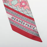 HERMES エルメス ツイリー TAPIS PERSANS ペルシャ絨毯 ローズ/ヴェールドゥ/クリーム レディース シルク100％ スカーフ Aランク 中古 銀蔵