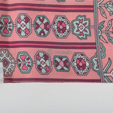 HERMES エルメス ツイリー TAPIS PERSANS ペルシャ絨毯 ローズ/ヴェールドゥ/クリーム レディース シルク100％ スカーフ Aランク 中古 銀蔵