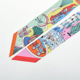 HERMES エルメス ツイリー EXPOSITION UNIVERSELLE  万国博覧会 ローズ/ヴェール/マルチカラー レディース シルク100％ スカーフ Aランク 中古 銀蔵