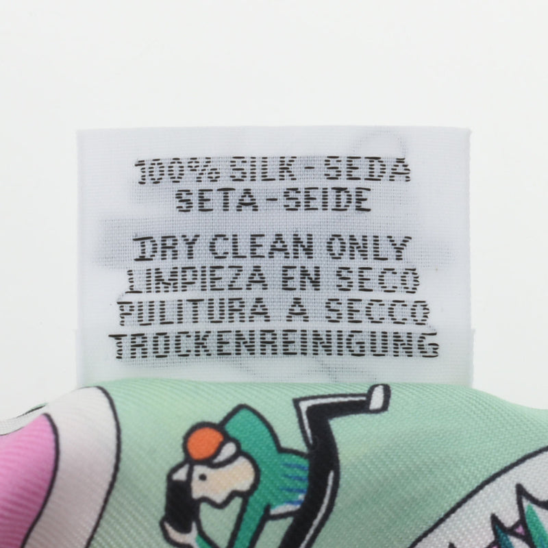 HERMES エルメス ツイリー EXPOSITION UNIVERSELLE  万国博覧会 ローズ/ヴェール/マルチカラー レディース シルク100％ スカーフ Aランク 中古 銀蔵