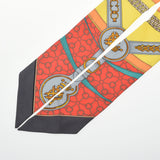 HERMES エルメス ツイリー  LA PROMENADE DU MATIN 朝の散歩 マルチカラー レディース シルク100％ スカーフ Aランク 中古 銀蔵