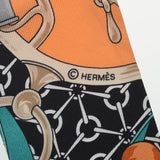 HERMES エルメス ツイリー  LA PROMENADE DU MATIN 朝の散歩 マルチカラー レディース シルク100％ スカーフ Aランク 中古 銀蔵