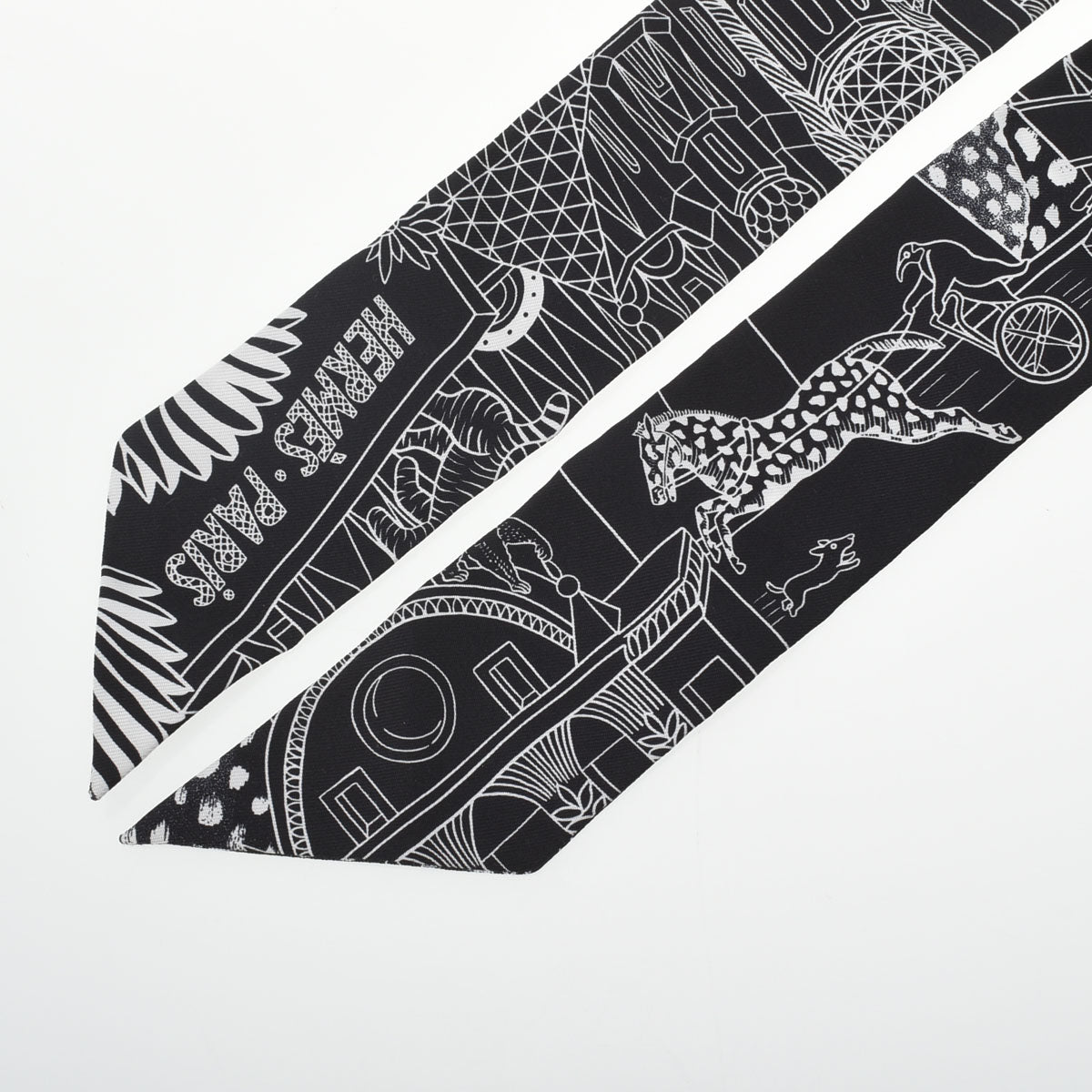 エルメスツイリー JUNGLE LOVE RAINBOW グリス/ブラック/ホワイト