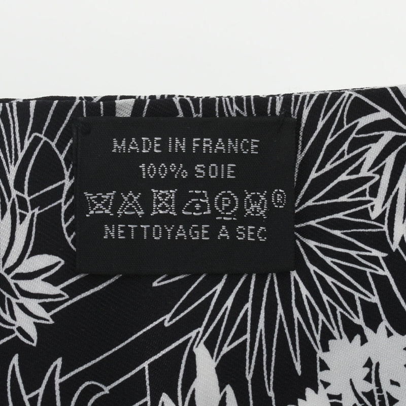 HERMES エルメス ツイリー JUNGLE LOVE RAINBOW グリス/ブラック/ホワイト レディース シルク100％ スカーフ Aランク 中古 銀蔵