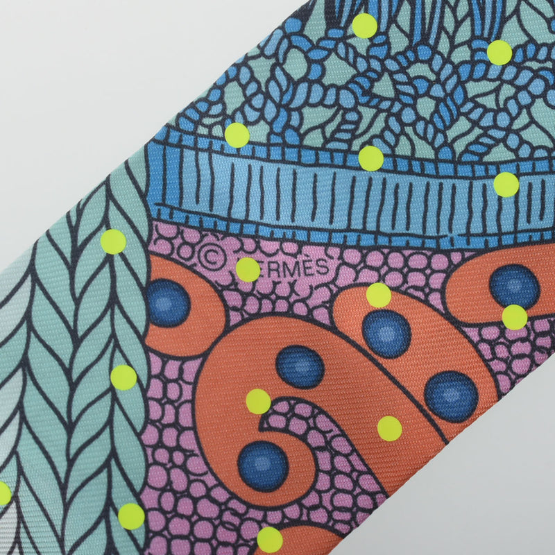 HERMES エルメス ツイリー SELLE DE DIGNITAIRE 高官の鞍 ローズ/サーモン/ヴェール レディース シルク100％ スカーフ Aランク 中古 銀蔵