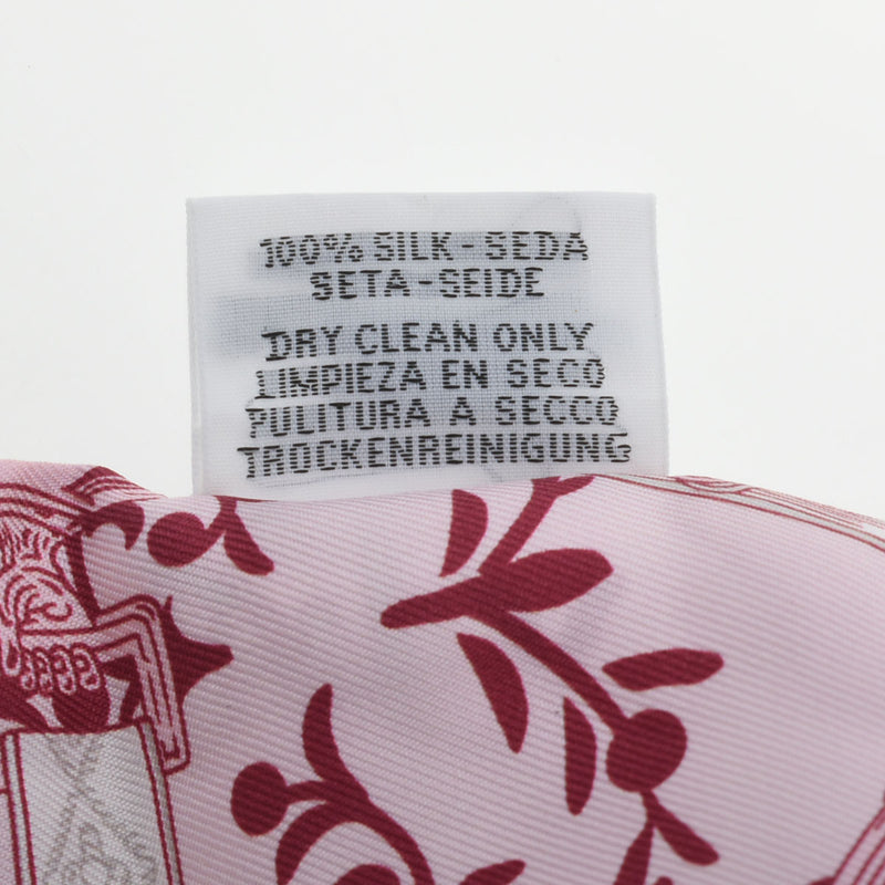 HERMES エルメス ツイリー ETRIERS REMIX 鐙 ローズペール/ボルドー/グリペール レディース シルク100％ スカーフ Aランク 中古 銀蔵