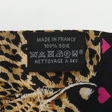 HERMES エルメス ツイリー JUNGLE LOVE LOVE ブラック/ヴェール/ローズヴィフ レディース シルク100％ スカーフ Aランク 中古 銀蔵