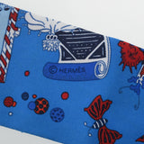 HERMES エルメス ツイリー LA FOLLE PARADE ブルージタン/ルージュ/ブラン レディース シルク100％ スカーフ Aランク 中古 銀蔵