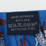 HERMES エルメス ツイリー LA FOLLE PARADE ブルージタン/ルージュ/ブラン レディース シルク100％ スカーフ Aランク 中古 銀蔵