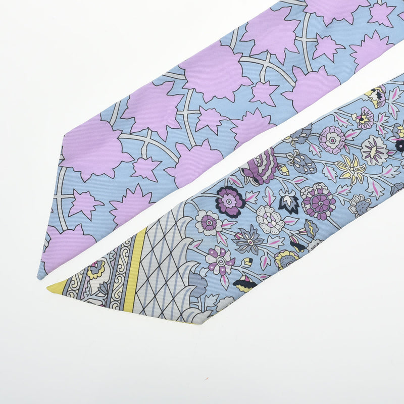 HERMES エルメス ツイリー TAPIS PERSANS ペルシャ絨毯 ラベンダー/グリス/ジョーヌスフレ レディース シルク100％ スカーフ Aランク 中古 銀蔵