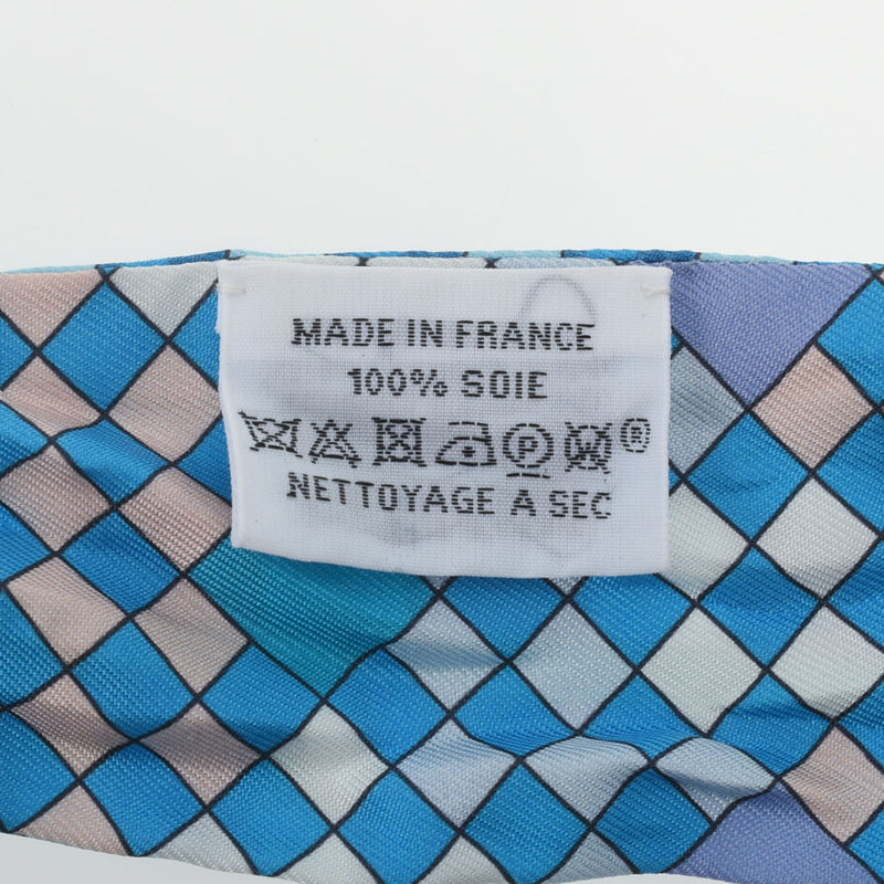 HERMES エルメス ツイリー  COLLIER DE CHIEN ブロン/ターコイズ/ヴェール レディース シルク100％ スカーフ Bランク 中古 銀蔵