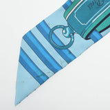 HERMES エルメス ツイリー  COLLIER DE CHIEN ブロン/ターコイズ/ヴェール レディース シルク100％ スカーフ Bランク 中古 銀蔵