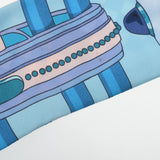 HERMES エルメス ツイリー  COLLIER DE CHIEN ブロン/ターコイズ/ヴェール レディース シルク100％ スカーフ Bランク 中古 銀蔵