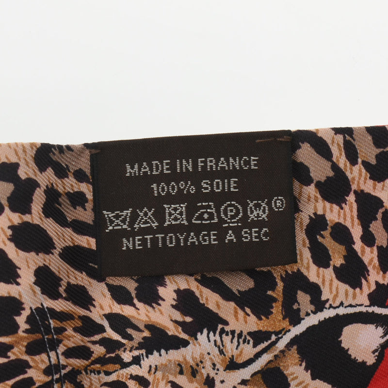 HERMES エルメス ツイリー JUNGLE LOVE LOVE ルージュ/マリン/フォーブ レディース シルク100％ スカーフ Aランク 中古 銀蔵