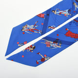 HERMES エルメス ツイリー EX-LIBRIS LES PARISIENNES ブルーロイ/ルージュ/シエル レディース シルク100％ スカーフ Aランク 中古 銀蔵