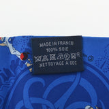HERMES エルメス ツイリー EX-LIBRIS LES PARISIENNES ブルーロイ/ルージュ/シエル レディース シルク100％ スカーフ Aランク 中古 銀蔵