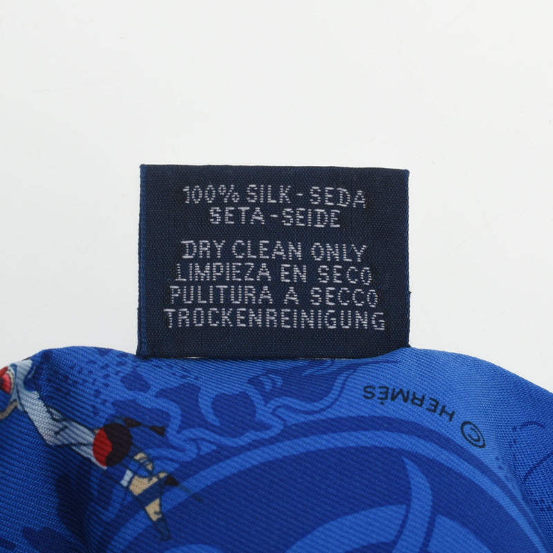 HERMES エルメス ツイリー EX-LIBRIS LES PARISIENNES ブルーロイ/ルージュ/シエル レディース シルク100％ スカーフ Aランク 中古 銀蔵