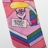 HERMES エルメス ツイリー LA SOURCE DE PEGASE ペガサスの源泉 ローズヴィフ/ジョーヌヴィフ/ブルーロイヤル レディース シルク100％ スカーフ Aランク 中古 銀蔵